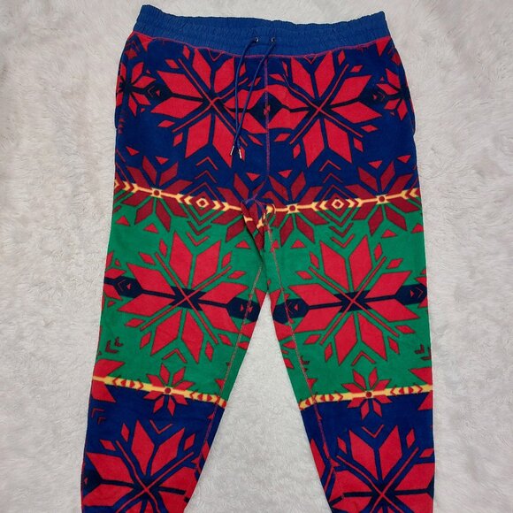 Polo Ralph Lauren Men Snowflake Fair-Isle Graphic Fleece Jogger Sweatpants XXL - Picture 2 of 9